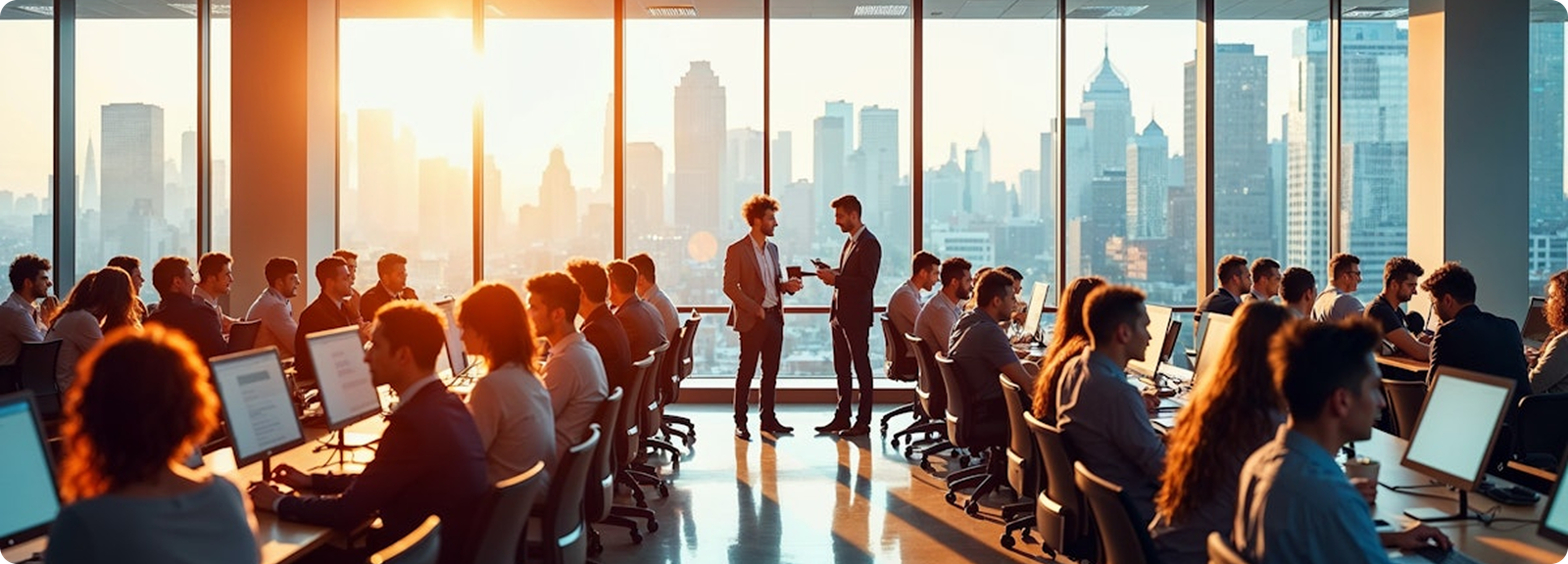 Office team working