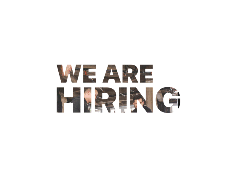 WE ARE HIRING